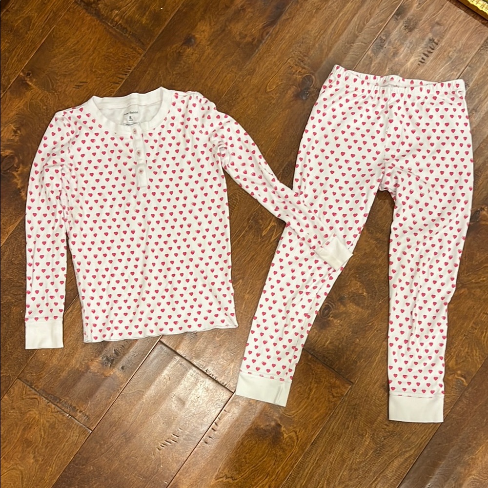 Roller Rabbit Heart Pattern Pajamas Set Girls 8